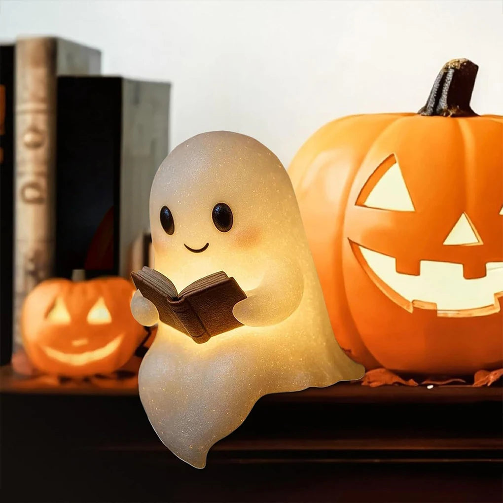 Cute Ghost Reading Desk Light Halloween Ghost 3D LED Luminous Ghost Night Light For Halloween Gifts Party Home Decoration