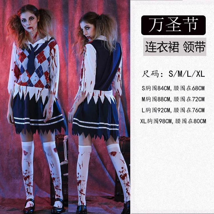 Women Halloween Vampire couple uniform Purim Cosplay Costumes men Horror Ghost Dead Zombie Corpse Bride costume Dress adult