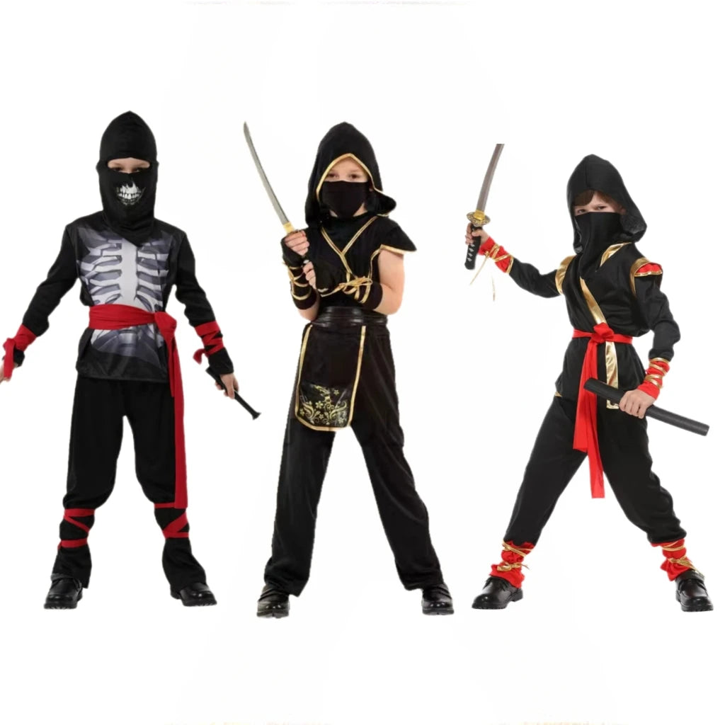 Limited Time Special Price Ninja Costume for Boys Cool and Handsome Role-Playing Activities Party Family Gatherings