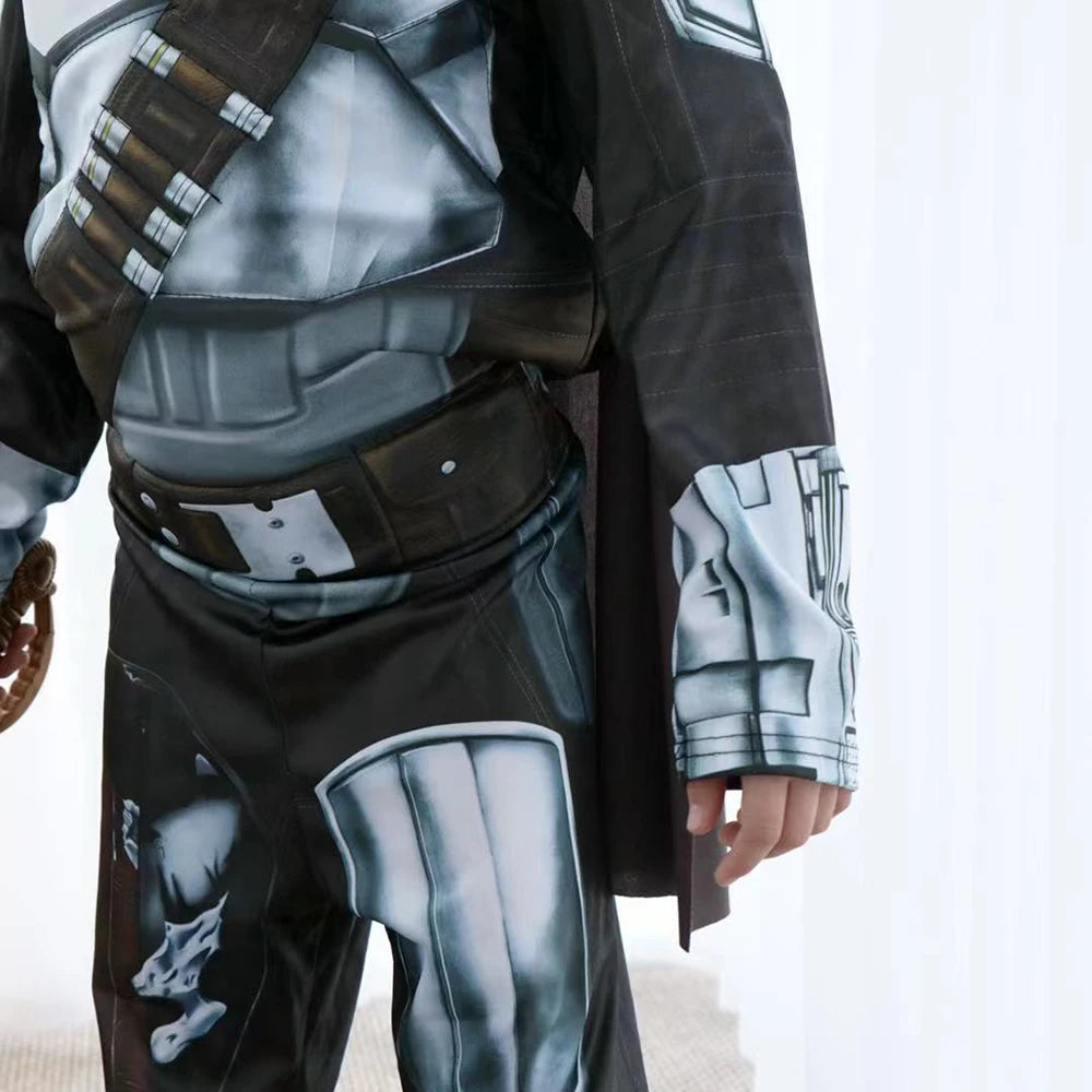 Halloween Costumes for Boy Children Anime Cosplay Galaxy Bounty Hunter Mandalorian Costume Fantasy Armor Suit with Mask Full Set