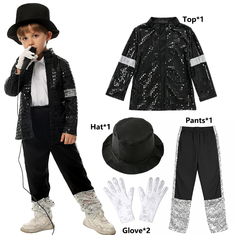 Super Cool for Kids Clothes Cosplay Birthday Party Dance Performance Children's Costume Pop Star Boys Girls Dance Outfits