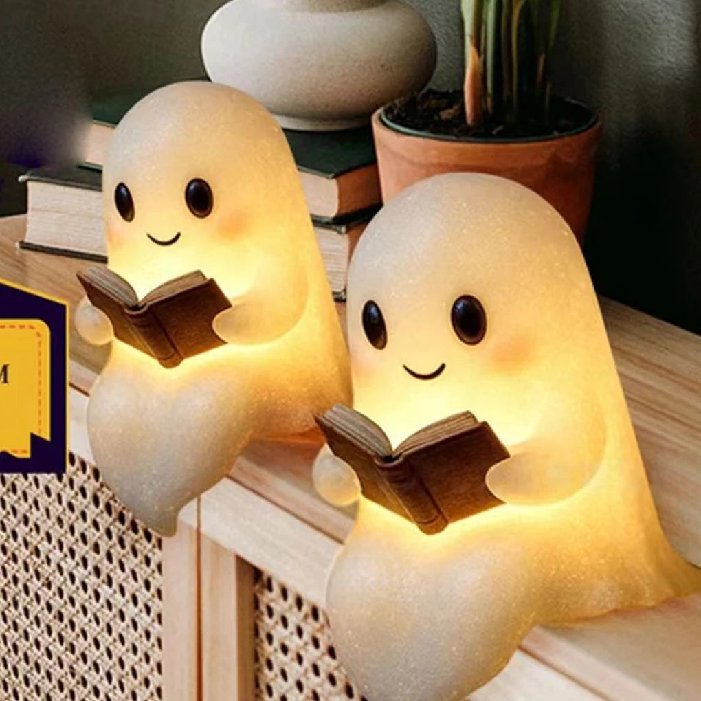 Cute Ghost Reading Desk Light Halloween Ghost 3D LED Luminous Ghost Night Light For Halloween Gifts Party Home Decoration