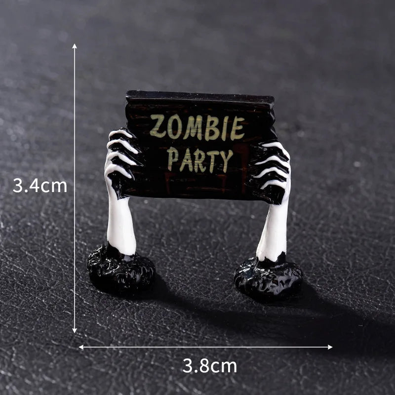 Micro Landscape Halloween Decoration Accessories Mummy Skull Rabbit Magic House Ghost Pumpkin Small Ornament Miniatures