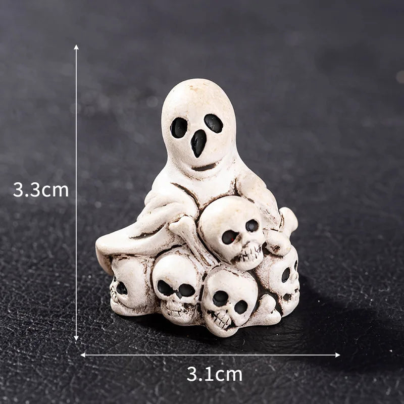 Micro Landscape Halloween Decoration Accessories Mummy Skull Rabbit Magic House Ghost Pumpkin Small Ornament Miniatures