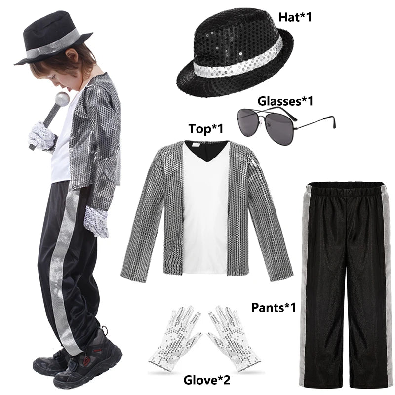 Super Cool for Kids Clothes Cosplay Birthday Party Dance Performance Children's Costume Pop Star Boys Girls Dance Outfits