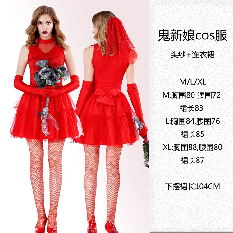 Women Halloween Vampire couple uniform Purim Cosplay Costumes men Horror Ghost Dead Zombie Corpse Bride costume Dress adult