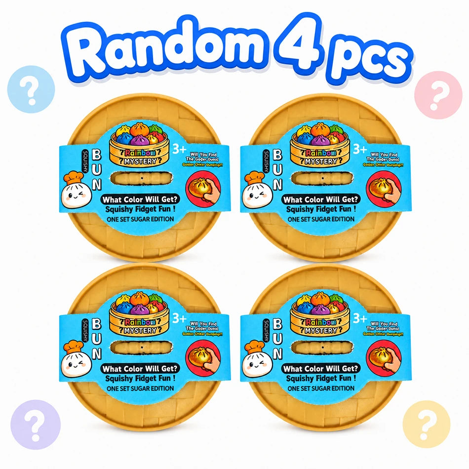 1 or 4pcs random Box Colorful Simulated MINI* Steamed Bun Squishy Dumpling Squeeze Toy