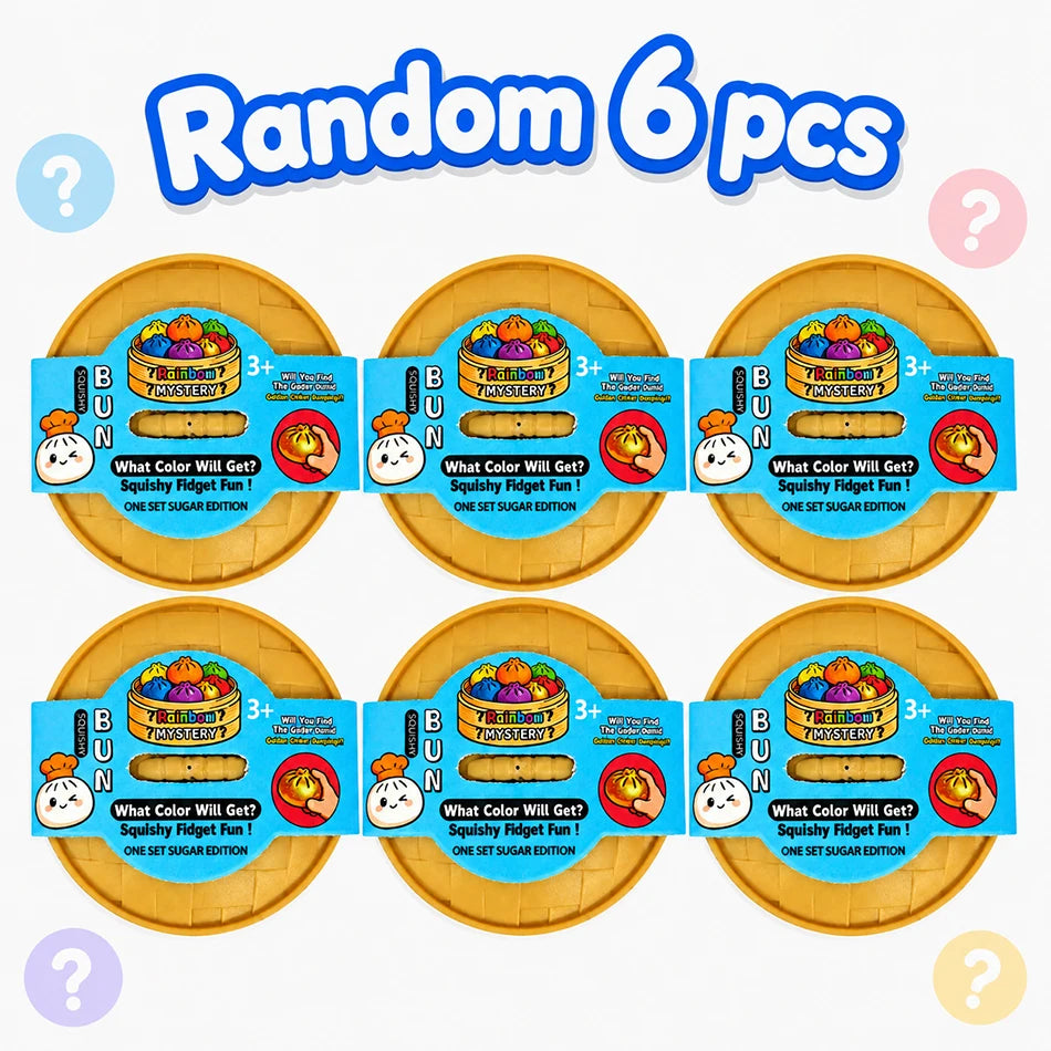 1 or 4pcs random Box Colorful Simulated MINI* Steamed Bun Squishy Dumpling Squeeze Toy