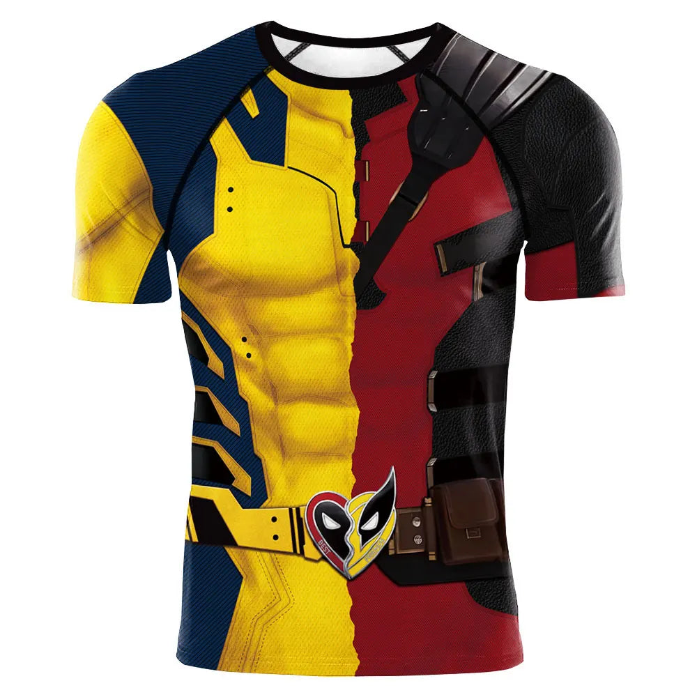 Wolverine Deadpool Costume Adult Boy Girl Cosplay Bodysuit Fancy Halloween Party Dress Up Novelty T-shirts Carnival Zentai Suit